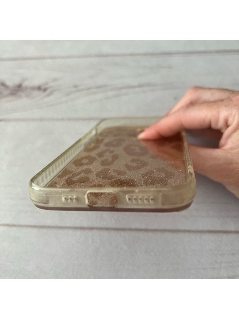 Leopard Glitter Shiny Mirror Embellishment Case for iPhone 13 Pro 6.1 inch - Picture 12 of 14